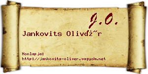 Jankovits Olivér névjegykártya